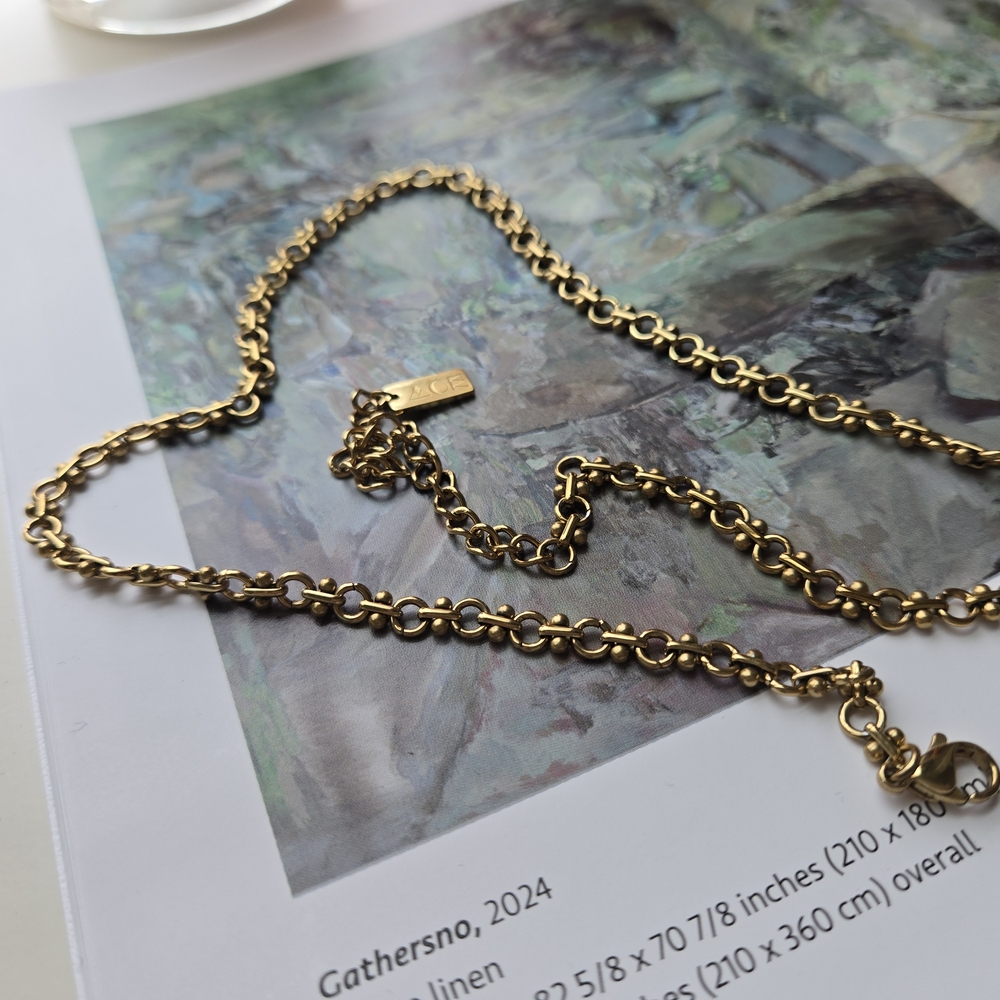 Gold Dainty Link Necklace Elegant Jewelry